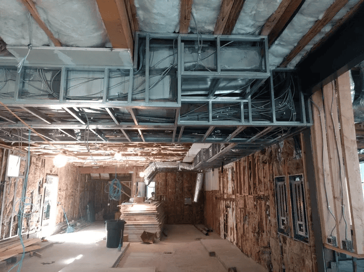 gutted room being framing services hami construction inc