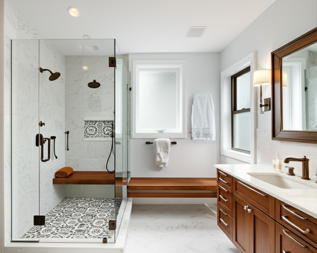 Walk-in shower remodel