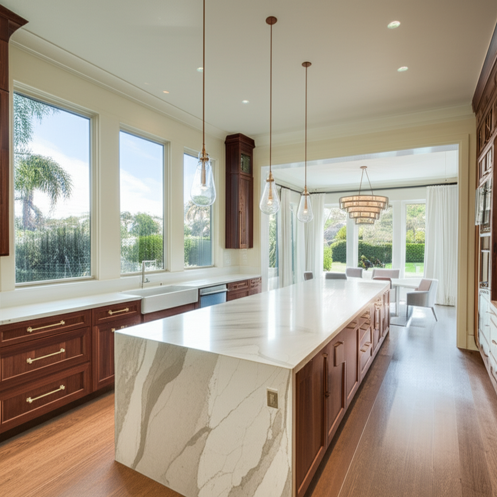 Kitchen countertop installation