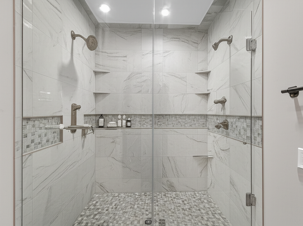Walk-in shower remodel