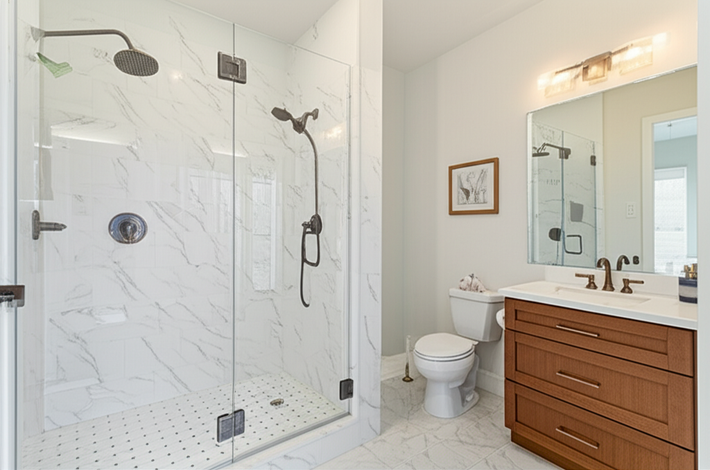 Walk-in shower remodel