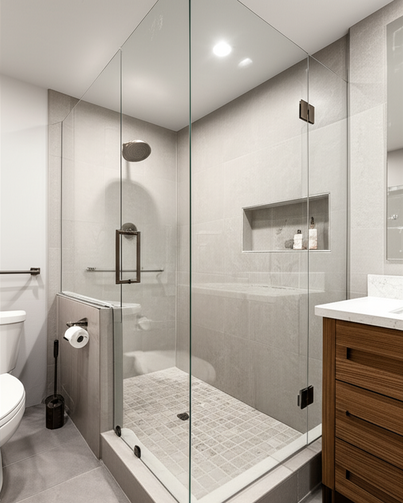 Walk-in shower remodel