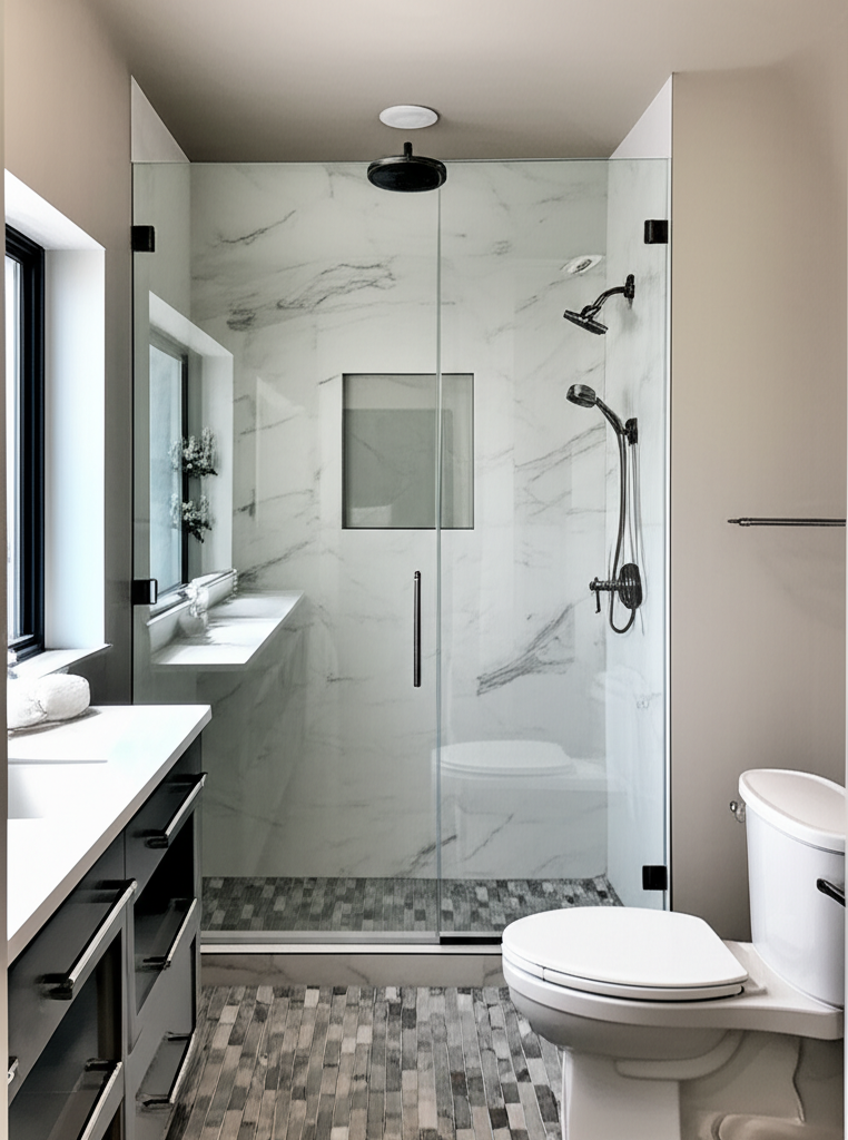 Walk-in shower remodel