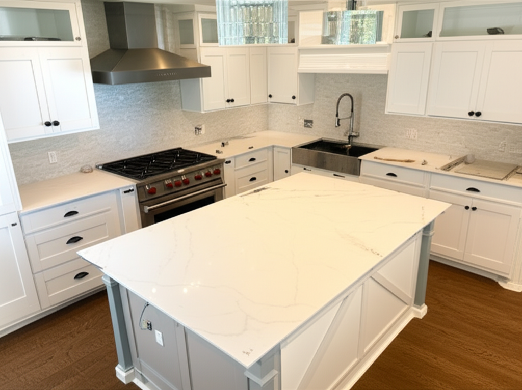 Kitchen countertop installation