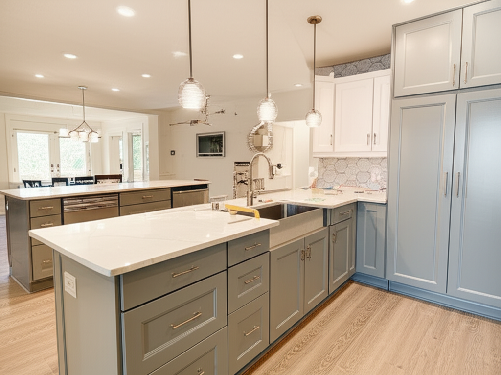 Kitchen countertop installation