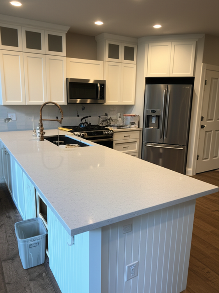 Kitchen countertop installation
