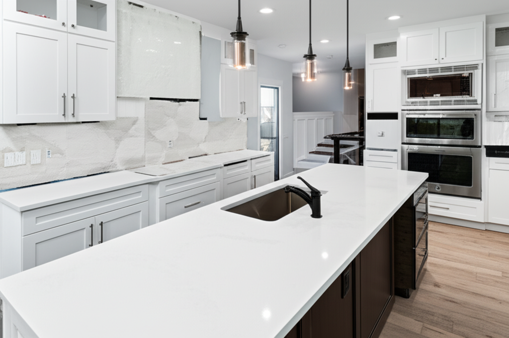 Kitchen countertop installation