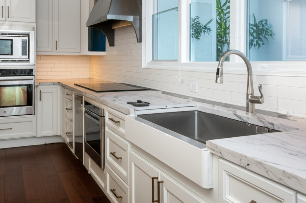 Kitchen countertop installation