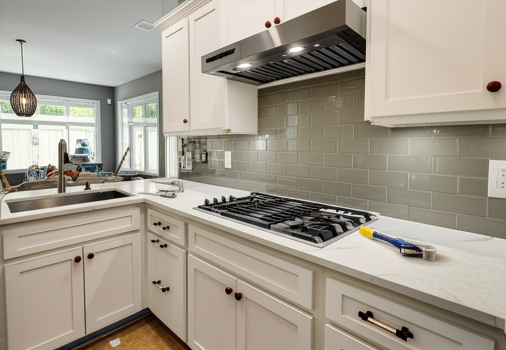Kitchen countertop installation