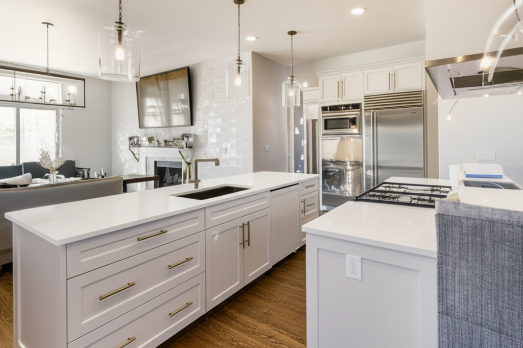 Kitchen countertop installation